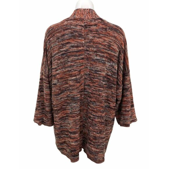 J.Jill Sweater Women Small Purejill Campari Marled Knit Red Black Oversize Boxy - Picture 5 of 13